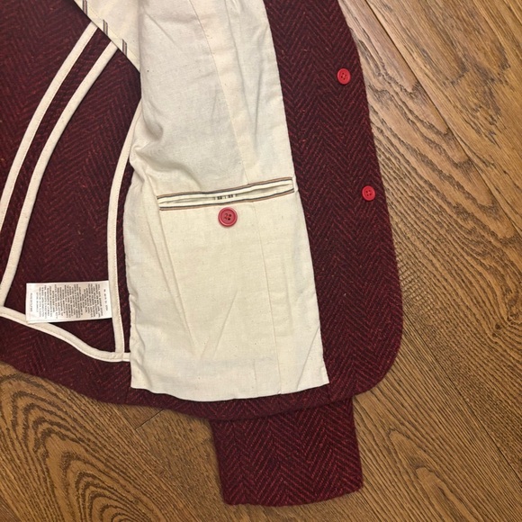 Cartonnier Herringbone Wool Boy Blazer - Picture 10 of 13